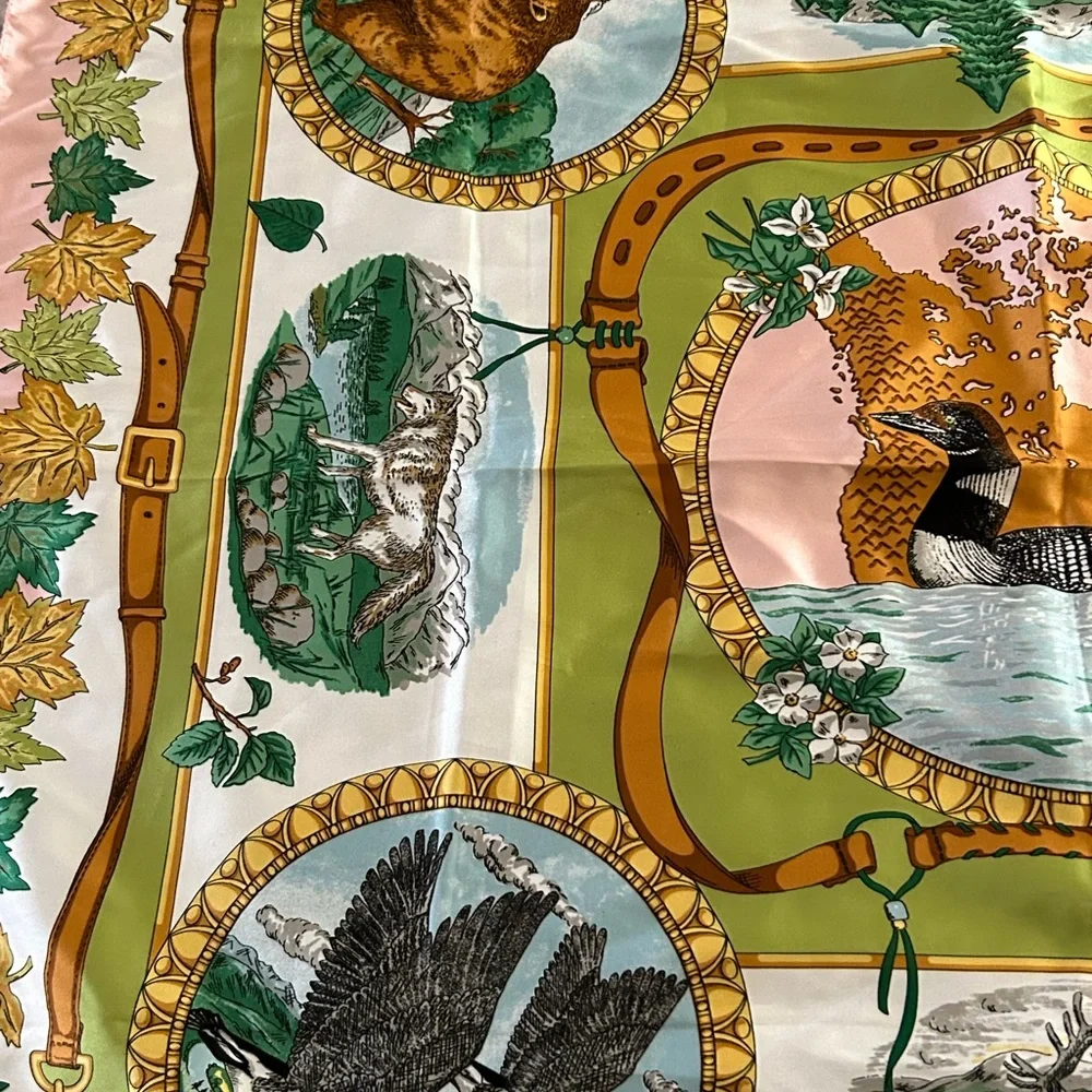 Art of the Scarf Canadian Wildlife Scarf Unique Bear Animals